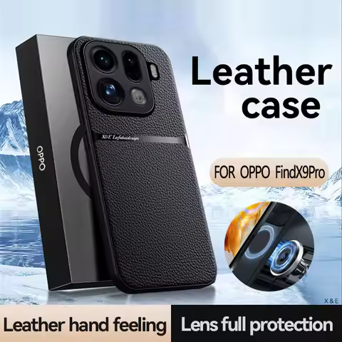 For Oppo Find X9 Pro Case Car Holder Magnetic Leather Case Cover Oppo Find X9 Soft Frame Back Cover 