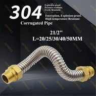 21/2 'Copper Male Threaded 304 Stainless Steel Bellows For Fan Coil Pipes Central Air Conditioning I