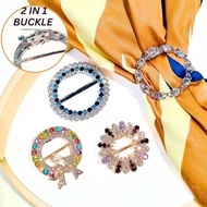 ARINNA 2in1 Tudung Bawal Buckle Clip Kerongsang Ring Tudung Fashion Muslimah Brooch BK1042 BK1046 BK