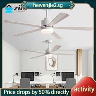 With Ceiling Fan Light Silent Strong Wind Ceiling Fan Living Room 54 Inch Restaurant Ceiling Light H