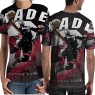 Dwyane Wade Tshirt Fullprint Unisex Casual Polyester Jersey Material [PO 3 DAYS]