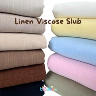 KATUN 0.5 Meter Cotton Linen Viscose Slub Fabric/ Slub Material Kain Cotton Meter Kain Linen Kain Co