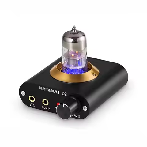 Mini Tube Headphone Amplifier 6N3 Tube HIFI Headphone Amplifier Can Drive 18-600Ω Headphones NE5532P