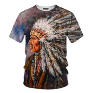 Indian Culture Printed 3D T-shirt Men Women Summer Fashion Casual O-Neck Short Sleeve Indians Patter