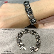 สร้อยข้อมือกางเขน Highรมดำ Chrome heart สร้อยข้อมือChrome Heart โซ่ สแตนเลสแท้100% 316l