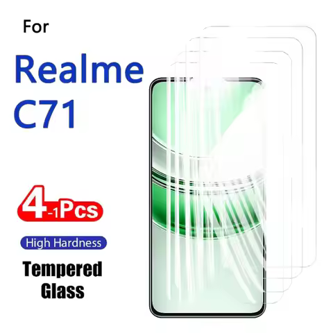 1-4PCS Screen Protector For Realme C71 C 71 6.67" Tempered Glass Crystal 9H High Aluminum Anti Scrat