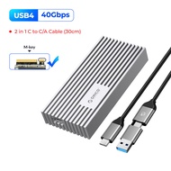 USB4.0 ORICO M.2เคส SSD 40Gbps M2 NVMe Case เข้ากันได้กับ Thunderbolt 3 4 USB3.2 USB 3.1 3.0 Type-C 