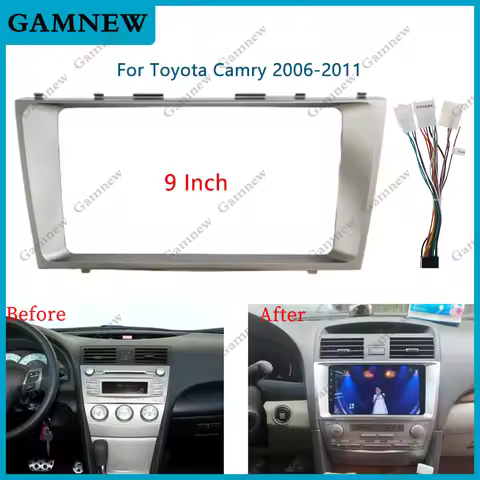 9 Inch Car Frame Fascia Adapter Android Radio Dash Fitting Panel Kit For Toyota Camry Aurion DAIHATS