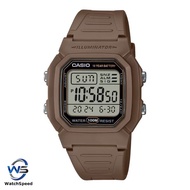 Casio W-800 W-800H-5AVDF W-800H-5A Dual Time Digital Brown Resin Men Watch