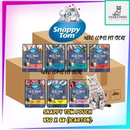 (1carton)Snappy Tom Cat Wet Food Pouch 85gmX48 Assorted Flavor / Makanan Kucing Basah Pelbagai Peris