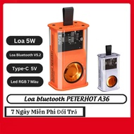 Loa bluetooth mini Peterhot A36 thiết kế trong suốt đèn led độc đáoloa không dây cầm tay nhỏ gọn âm 