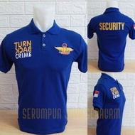 TBC SECURITY T-SHIRT FULL EMBROIDERED WINGS LOGObiru - TURN BACK CRIME SECURITY LOGO WINGS EMBROIDER