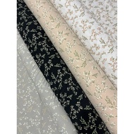 CRINGKLE FABRIC WITH POPPY FLOWER MOTIF