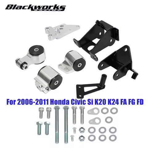 Engine Swap Mount Kit Fit K2 Engine Bracket For 2006-2011 Honda Civic Si K20 K24 FA FG FD