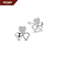 Top Cash Jewellery 10K Lab Grown Hearty Clover Diamond Stud Earrings