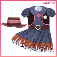 Girls Halloween Costume Outfit Cowgirl for Kids Hat uiran