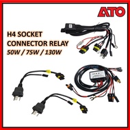 H4 Socket Connector Relay Wire For Bi LED Projector Lens Wiring Cable H4