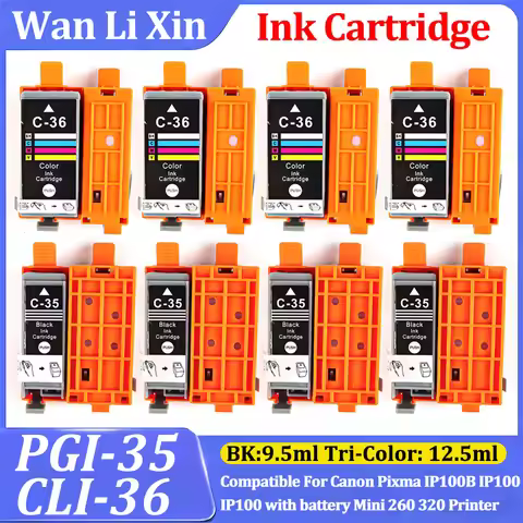 3 SET-20 SET PGI-35 CLI-36 PGI35 CLI36 Ink Cartridge Compatible For Canon Pixma IP100B IP100 IP100 w