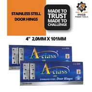A-CLASS 4” STAINLESS STEEL DOOR HINGES A334 4”x 3”x2.0MM