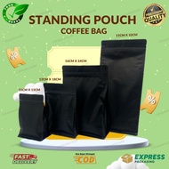 Standing Pouch Coffee Bag 8 Sides Coffee Tea Bag Clip Aluminum Standing Pouch Flat Bottom [50 Sheets