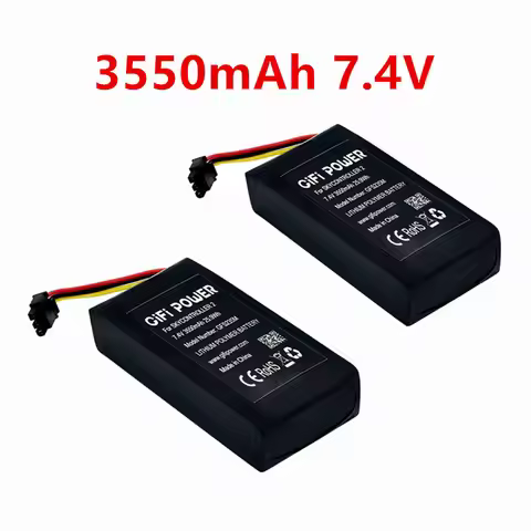 Original 1-3Pcs 3550mAh 2S/7.4V Remote Control Battery for Parrot Skycontroller 2, 7.4V Rechargeable