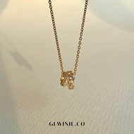 Gewinie.co - Camellia x Kreis Necklace (**สินค้ารุ่นใหม่ จะแตกต่างจากรุ่นก่อนเล็กน้อย เลื่อนดูภาพเที