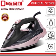 DESSINI ITALY Electric Ceramic Soleplate Garment Steam Iron Sprayer Steamer Clothes Brush (2000W)
