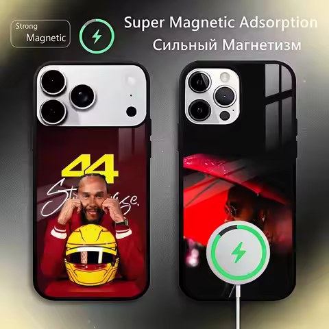 44 L-Lewis H-Hamilton Phone Case For iPhone17,16,15,14,13,12,11 Plus,Pro Max For Magsafe Wireless Ch