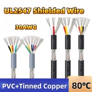 2547 Multi-Core Shielded Wire 30AWG 2/3/4 Core Tinned Copper Data Wire Control Wire