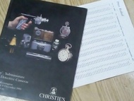 1991年12月9日一本約 50頁  Christie' 佳士得拍賣,  Spy', Subminiatures and Detective Cameras

這本英國全球最重要相機拍賣行 Chris