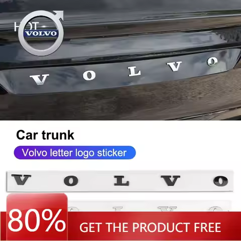 2026 Hot For VOLVO Volvo Logo Letter Badge Car Trunk ABS Stickers Volvo XC90 V90 V60 XC60 V40 EC40 E