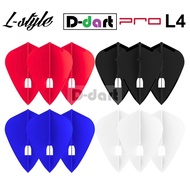 L STYLE KITE DART FLIGHTS - (L4 KITE) WHITE/BLUE/BLACK/RED L Flight PRO L4 KITE DARTS FLIGHT (SAYAP 