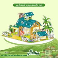 Tropical House Model - 3D Paper Puzzle Toys Villa House Assembly Toy