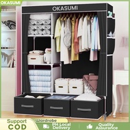 OKASUMI Wardrobe Width(70-130CM) Closet Cabinet Storage Wardrobe Organizer Fashion Zipper Wardrobe K