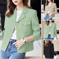 Esolo ZANZEA Korean Style Women Lapel Long Sleeve Jacket Tops Ladies Blazer OL Office Formal Fashion Coat KRS #10