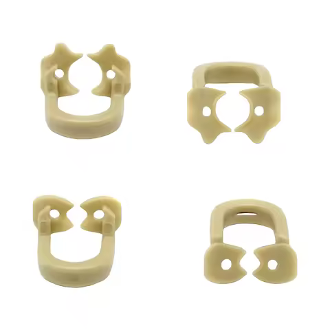 4pcs/Box Dental Rubber Dam Clamps Barrier Clips Resin Clip Autoclavable 134°C L/S Dental Material De