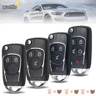 WATTLE Car Key Shell, Modified Flip Folding Remote Key , Durable 2/3/4/5 Buttons Replacement Car Key Fob Cover for Chevrolet/Cruze/Opel/Insignia/Astra J/ Zafira