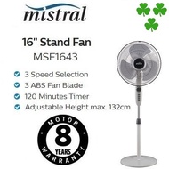 Mistral MSF1643 / MSF1678 16Inch Stand Fan (8 Years Singapore Warranty on Motor)