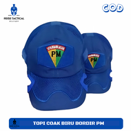 Topi Tactical Militer PM Bordir Logo Warna Biru