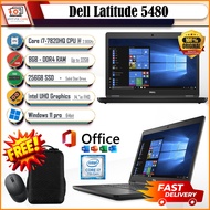 Dell Latitude 5480 Intel Core i7-7820HQ X4 2.9GHz 8GB 256GB SSD 14" Black