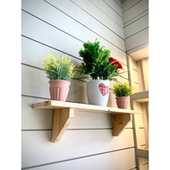 Wooden Wall Shelf ( Rak Buku Kayu )