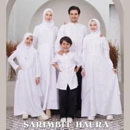 Latest Family Sarimbit Rauna SR 10 White Gamis Koko Couple Family