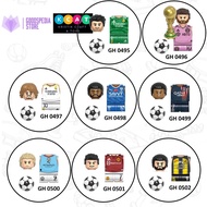 G0163 Football mini Figure Stacking Blocks - Messi inter miami Mbappe Haaland Ronaldo MU (SKU GH0495