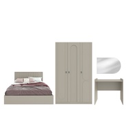 SB Design Square SB FURNITURE ชุดห้องนอน ขนาด 6 ฟุต รุ่น Lavique (4 pcs.) สีเบจ