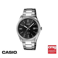 CASIO นาฬิกาข้อมือ CASIO รุ่น MTP-1302D-1A1VDF วัสดุสเตนเลสสตีล สีดำ