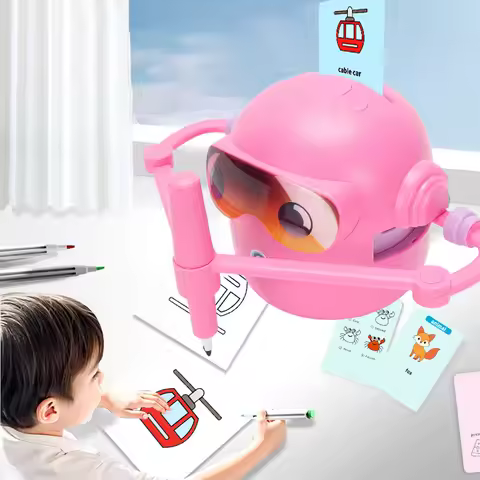 【HOT】Kids Drawing Robot Plastic Multiple Painting Modes Automatic Interactive Educational Drawing Ma