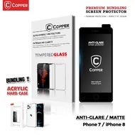 Iphone 8 - COPPER Tempered Glass Full Glue ANTI GLARE / MATTE