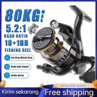 Original Iron Fishing Reel HE500-7000 80KG Strong Fishing Reel Power Handle 5.2:1 Spinning Fishing R