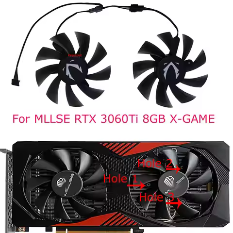 2Pcs/Set,Video Card Fan,XY-D09015B,PLA09215B12H,For MLLSE GTX 1660Ti 6G,RTX 3060 Ti 8GB,RTX2060 8g,G