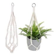 Karlak 21.65 Inch Woven Plant Hanger Bohemian Style Easy to Use Hanging Planter Holder 2PCS Cotton R